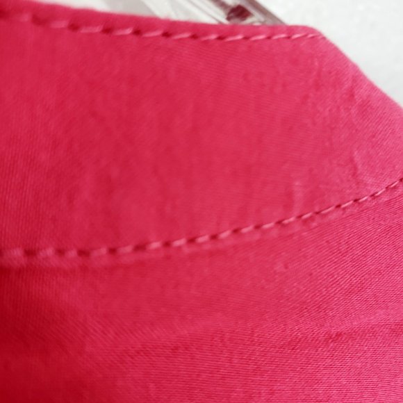 Chico's Women's Coral Pink Embroidered Henley Style Button Down Shirt Top Blouse - Picture 10 of 13